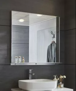 Tuscany® 36"W x 32"H Brushed Nickel Framed Mirror - Elegant Decorative Accent for Home -Tuscany Shop 6775589bn36right