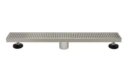 Tuscany® 24" Brushed Nickel Square Pattern Designer Linear Drain - Premium Plumbing Solution 1 Tuscany® 24" Brushed Nickel Square Pattern Designer Linear Drain - Premium Plumbing Solution