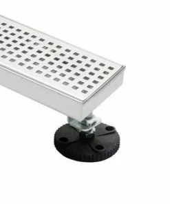 Tuscany® 24" Chrome Square Pattern Designer Linear Drain - Premium Bathroom & Shower Drain 5 Tuscany® 24" Chrome Square Pattern Designer Linear Drain - Premium Bathroom & Shower Drain -Tuscany Shop 6896123.PT02