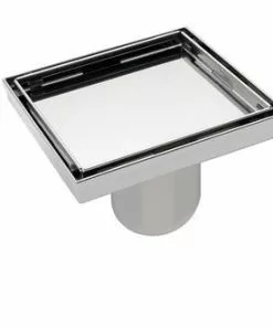 Tuscany® 4" Chrome Tile-In Designer Square Drain - Premium Plumbing Solution