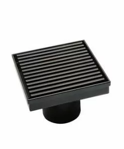 Tuscany® 4" Oil-Rubbed Bronze Heel Guard Pattern Grid Designer Square Drain - Premium Plumbing Solution