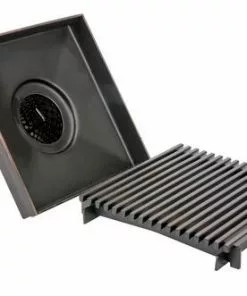 Tuscany® 4" Oil-Rubbed Bronze Heel Guard Pattern Grid Designer Square Drain - Premium Plumbing Solution 5 Tuscany® 4" Oil-Rubbed Bronze Heel Guard Pattern Grid Designer Square Drain - Premium Plumbing Solution -Tuscany Shop 6896129.PT02