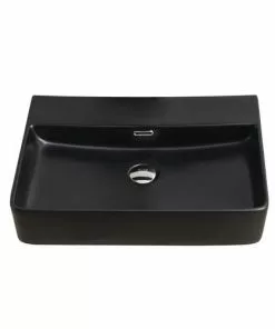 Tuscany® Thatcher 23-3/8"W X 16-5/8"D Black Rectangle Console Sink With Base | Modern Bathroom Sink 11 Tuscany® Thatcher 23-3/8"W X 16-5/8"D Black Rectangle Console Sink With Base | Modern Bathroom Sink -Tuscany Shop 6956739 P AV3
