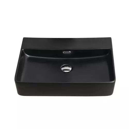 Tuscany® Thatcher 23-3/8"W X 16-5/8"D Black Rectangle Console Sink With Base | Modern Bathroom Sink 6 Tuscany® Thatcher 23-3/8"W X 16-5/8"D Black Rectangle Console Sink With Base | Modern Bathroom Sink - Image 6