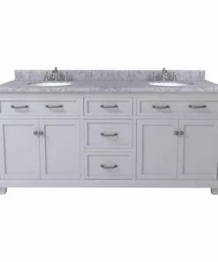 Tuscany® Addison 72"W x 22"D Gray Vanity with Carrara Marble Top and Oval Undermount Bowl