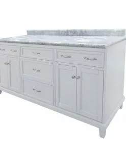 Tuscany® Addison 72"W x 22"D Gray Vanity with Carrara Marble Top and Oval Undermount Bowl 7 Tuscany® Addison 72"W x 22"D Gray Vanity with Carrara Marble Top and Oval Undermount Bowl -Tuscany Shop 72GRIGHT4