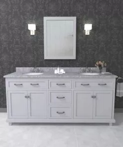 Tuscany® Addison 72"W x 22"D Gray Vanity with Carrara Marble Top and Oval Undermount Bowl 9 Tuscany® Addison 72"W x 22"D Gray Vanity with Carrara Marble Top and Oval Undermount Bowl -Tuscany Shop 72GSCENE