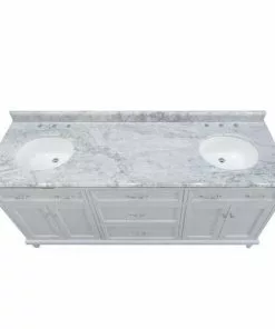Tuscany® Addison 72"W x 22"D Gray Vanity with Carrara Marble Top and Oval Undermount Bowl 8 Tuscany® Addison 72"W x 22"D Gray Vanity with Carrara Marble Top and Oval Undermount Bowl -Tuscany Shop 72GTOP4