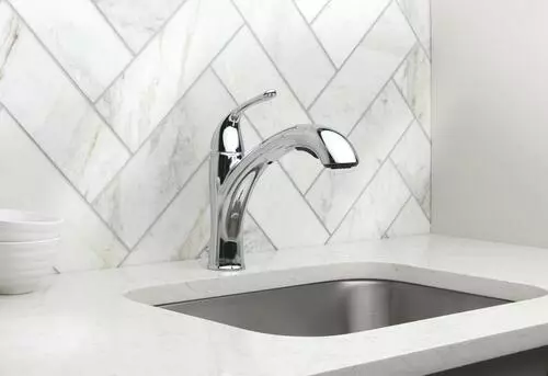 Tuscany® Barstow One-Handle Pull-Out Chrome Kitchen Faucet - Modern Design, Durable Finish 3 Tuscany® Barstow One-Handle Pull-Out Chrome Kitchen Faucet - Modern Design, Durable Finish - Image 3