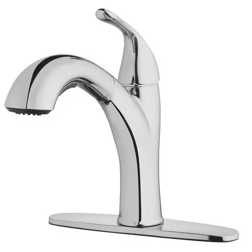 Tuscany® Barstow One-Handle Pull-Out Chrome Kitchen Faucet - Modern Design, Durable Finish 2 Tuscany® Barstow One-Handle Pull-Out Chrome Kitchen Faucet - Modern Design, Durable Finish - Image 2