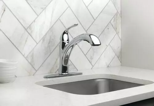 Tuscany® Barstow One-Handle Pull-Out Chrome Kitchen Faucet - Modern Design, Durable Finish 6 Tuscany® Barstow One-Handle Pull-Out Chrome Kitchen Faucet - Modern Design, Durable Finish - Image 6