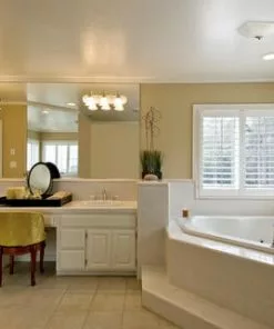 Tuscany 70 CFM Ceiling Exhaust Bath Fan With Light And Glass Globe - Energy Efficient & Stylish -Tuscany Shop DSQR70BNOR 1 Lifestyle