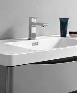 Fresca Tuscany 35.5"W Wall Hung Vanity with Glossy Gray Finish & White Acrylic Top | Integrated Rectangular Bowl & Medicine Cabinet 13 Fresca Tuscany 35.5"W Wall Hung Vanity with Glossy Gray Finish & White Acrylic Top | Integrated Rectangular Bowl & Medicine Cabinet -Tuscany Shop FVN9036GRG 6