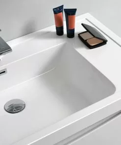 Fresca Tuscany 39.5"W Glossy White Wall Hung Vanity with White Acrylic Top & Rectangular Bowl 14 Fresca Tuscany 39.5"W Glossy White Wall Hung Vanity with White Acrylic Top & Rectangular Bowl -Tuscany Shop FVN9040WH 6