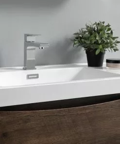 Fresca Tuscany 47"W Rosewood Wall Hung Vanity with White Acrylic Top & Integrated Bowls -Tuscany Shop FVN9048RW D 6