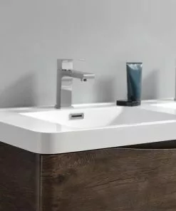 Fresca Tuscany 47"W Rosewood Wall Hung Vanity with White Acrylic Top & Integrated Bowls -Tuscany Shop FVN9048RW D 7