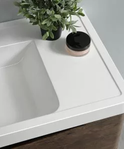 Fresca Tuscany 47"W Rosewood Wall Hung Vanity with White Acrylic Top & Integrated Rectangular Bowl & Medicine Cabinet 12 Fresca Tuscany 47"W Rosewood Wall Hung Vanity with White Acrylic Top & Integrated Rectangular Bowl & Medicine Cabinet -Tuscany Shop FVN9048RW 5