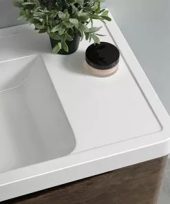 Fresca Tuscany 35.5"W Rosewood Vanity with White Acrylic Top & Integrated Rectangular Bowl + Medicine Cabinet 12 Fresca Tuscany 35.5"W Rosewood Vanity with White Acrylic Top & Integrated Rectangular Bowl + Medicine Cabinet -Tuscany Shop FVN9136RW 5