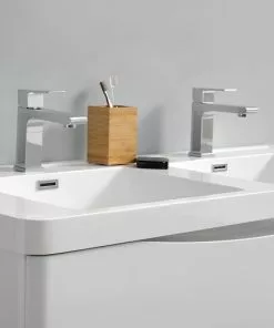 Fresca Tuscany 47"W Glossy White Bathroom Vanity with Acrylic Top & Medicine Cabinet -Tuscany Shop FVN9148WH D 7