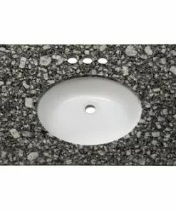 Tuscany® 37"W X 22"D Ice Diamond Granite Vanity Top with Oval Undermount Bowl -Tuscany Shop ICED37224 6079413 3
