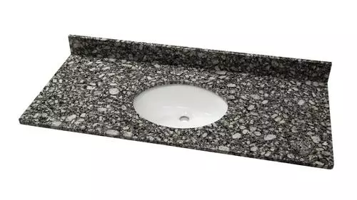 Tuscany® 49"W X 22"D Ice Diamond Granite Vanity Top with Oval Undermount Bowl - Elegant Bathroom Upgrade 1 Tuscany® 49"W X 22"D Ice Diamond Granite Vanity Top with Oval Undermount Bowl - Elegant Bathroom Upgrade