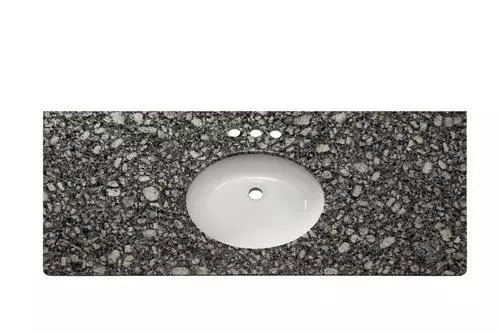 Tuscany® 49"W X 22"D Ice Diamond Granite Vanity Top with Oval Undermount Bowl - Elegant Bathroom Upgrade 4 Tuscany® 49"W X 22"D Ice Diamond Granite Vanity Top with Oval Undermount Bowl - Elegant Bathroom Upgrade - Image 4