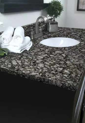 Tuscany® 49"W X 22"D Ice Diamond Granite Vanity Top with Oval Undermount Bowl - Elegant Bathroom Upgrade 2 Tuscany® 49"W X 22"D Ice Diamond Granite Vanity Top with Oval Undermount Bowl - Elegant Bathroom Upgrade - Image 2
