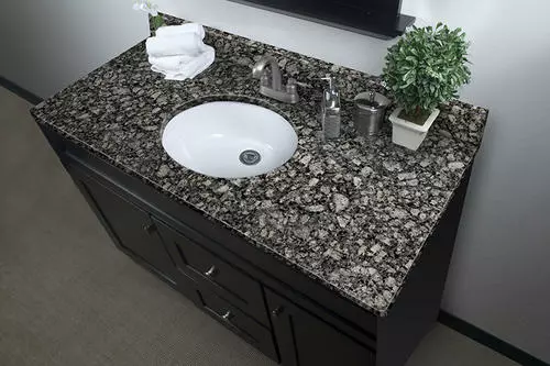 Tuscany® 49"W X 22"D Ice Diamond Granite Vanity Top with Oval Undermount Bowl - Elegant Bathroom Upgrade 3 Tuscany® 49"W X 22"D Ice Diamond Granite Vanity Top with Oval Undermount Bowl - Elegant Bathroom Upgrade - Image 3