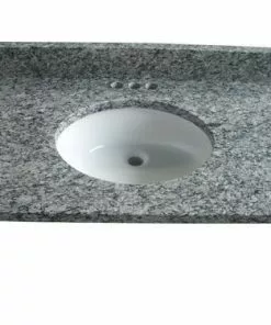 Tuscany® 37"W x 22"D Night Dive Granite Vanity Top with Oval Undermount Bowl – Premium Bathroom Upgrade -Tuscany Shop NITE37224 2