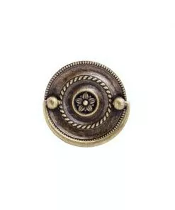 Buck Snort™ Round 2" (51mm) Center-to-Center Brass Ox Tuscany Drop Cabinet Pull - Premium Cabinet Hardware