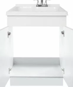 Tuscany® 24"W X 21-1/2"D White Cabinet with ABS Laundry/Utility Tub & Faucet 9 Tuscany® 24"W X 21-1/2"D White Cabinet with ABS Laundry/Utility Tub & Faucet -Tuscany Shop QL054 Ample Storage