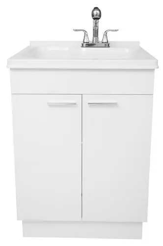 Tuscany® 24"W X 21-1/2"D White Cabinet with ABS Laundry/Utility Tub & Faucet 1 Tuscany® 24"W X 21-1/2"D White Cabinet with ABS Laundry/Utility Tub & Faucet