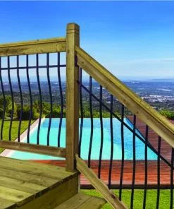 Vista Railing Systems Vista Tuscany 6' Cedartone Pine Stair Deck Railing Kit - Durable & Stylish Railing Solution