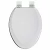 Tuscany® Elongated White Enameled Wood Slow-Close Toilet Seat - Durable & Stylish Bathroom Upgrade